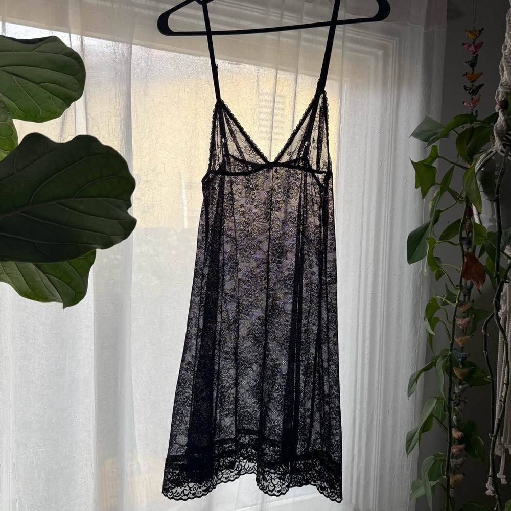 Honeydew stretch lace slip dress🤩